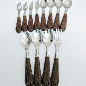 Cambridge Leather Look flatware 12pcs